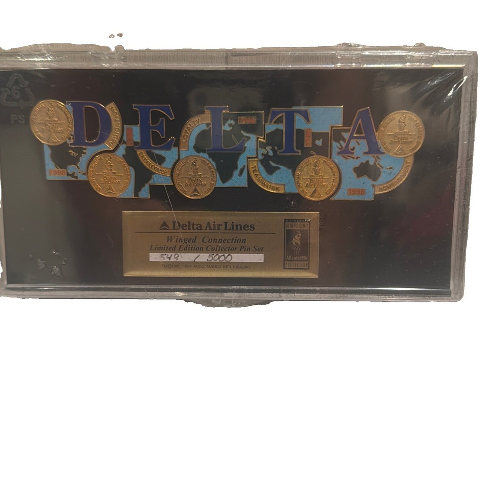 Delta Airlines Winged Collection Limited Edition Pin Set 549/5000 Factory Sealed